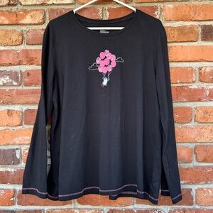 Hue Black Penguin Graphic Print Sleep Shirt 1X